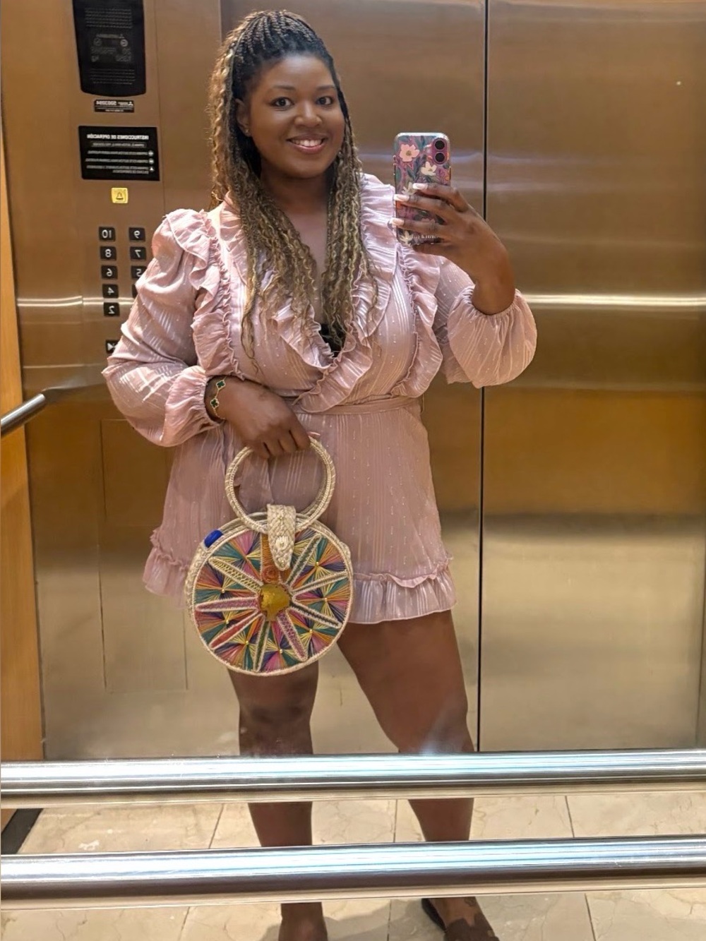 Fashion Nova Pink Ruffle Romper Size XL